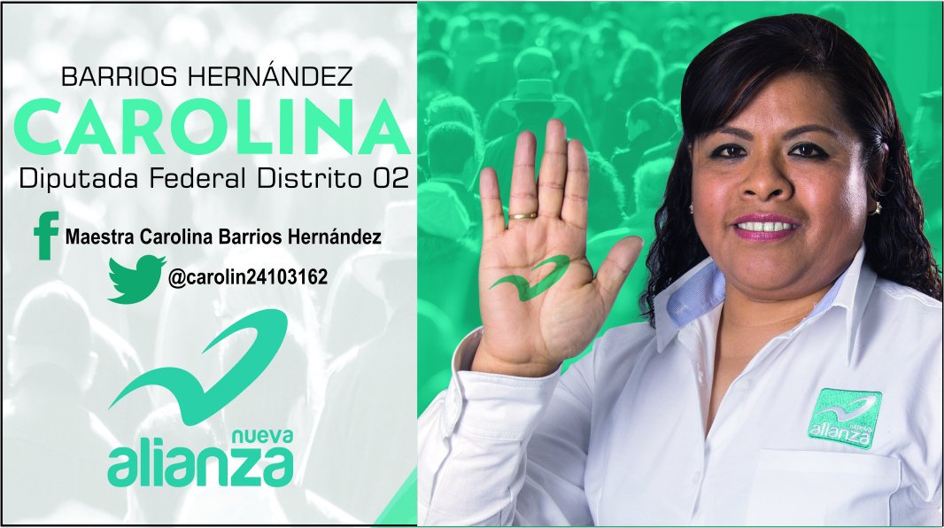 carolin24103162's tweet photo. Este #1DeJulio Vota todo @puenuevaalianza @SalgadoNestorE #Senador su servidora #CarolinaBarriosHernández #diputadafederal #MtraLauraArtemisa #DipLocal y nuestro #PresidenteMunicipal #LuisMárquez Vota todo todo #NuevaAlianza. https://t.co/v5HknC08Pe