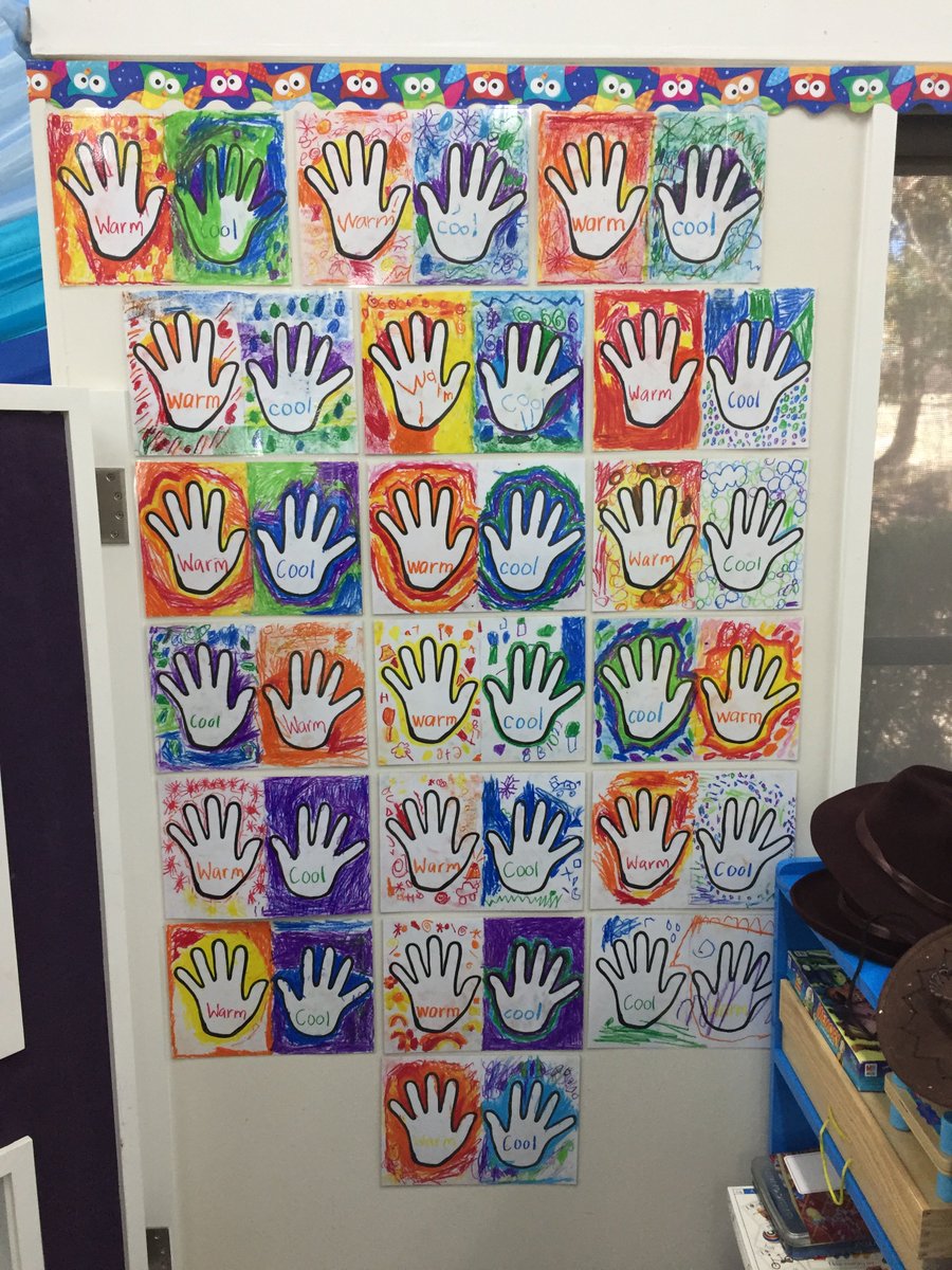 Following on from our primary and secondary colours we have learnt all about warm and cool colours. This was a fun art activity for students to get the heads around warm and cool colours. #acuedu_p