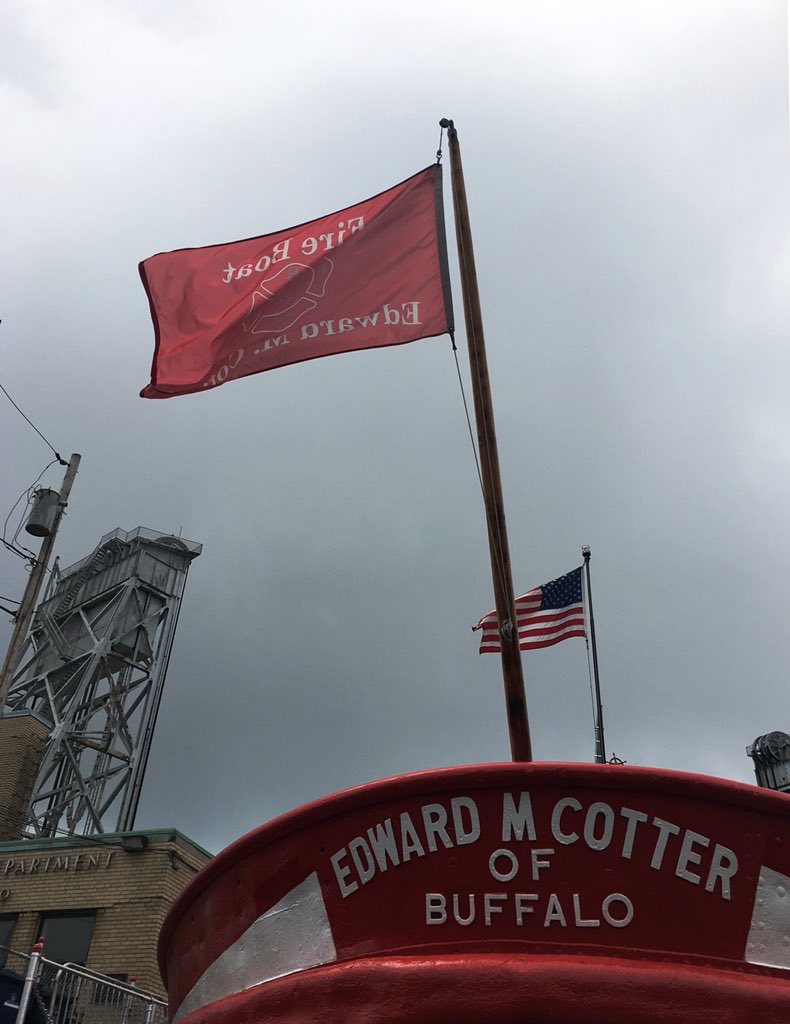We are open on Memorial Day from 10am-6pm. #memorialday #edwardmcotter #fireboat #buffalo