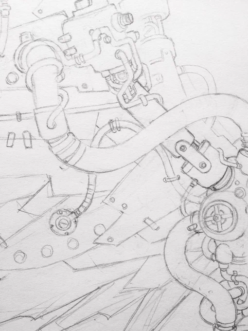 発作的にやって来る『メカメカしいものが描きたい病』。。 