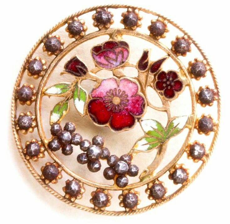 brooding_squid's tweet image. 19th Century Openwork Brass, Champleve Enamel, Cut Steels.... #touslesboutons #broodingsquid