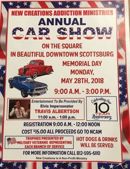 stop by tomorrow &amp; see my show &amp; some awesome cars 5-27-18, Scottsburg,IN 11am -1pm