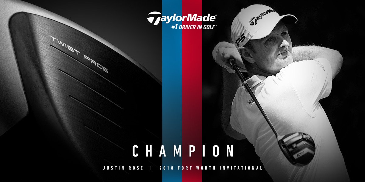 TaylorMadeCA's tweet image. ChaMpion — Justin Rose | 2018 #FortWorthInvitational | Fort Worth, TX. #M3driver #1DriverinGolf #TwistFace