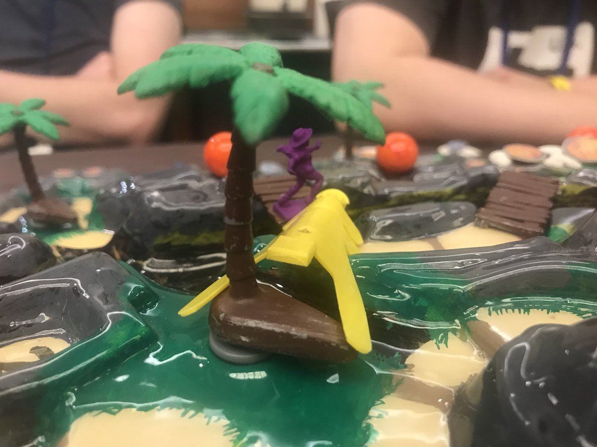 jayahre's tweet photo. Sometimes the tiger only almost gets you #FireballIsland @RestorationGame #BGGSpring2018 #boardgames https://t.co/NNcpy9pRR3