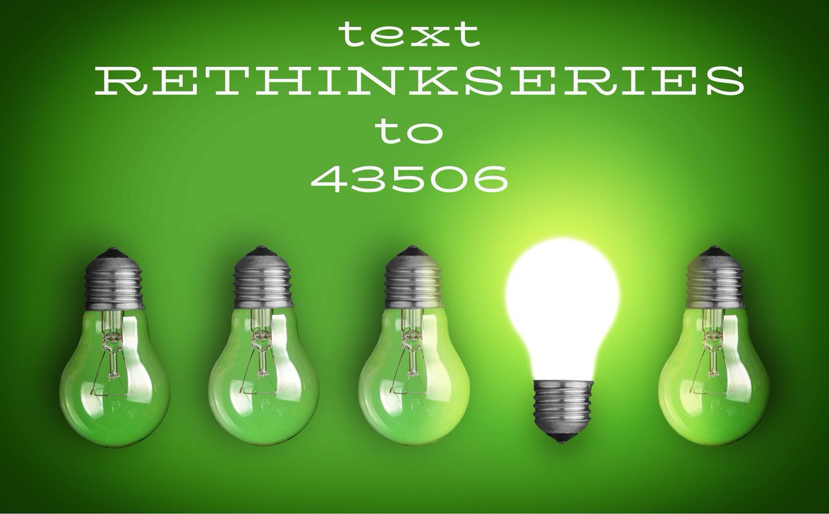 Don’t forget to text RETHINKSERIES to 43506

You will receive the reading for the day each morning. Have a blessed week! #rethink