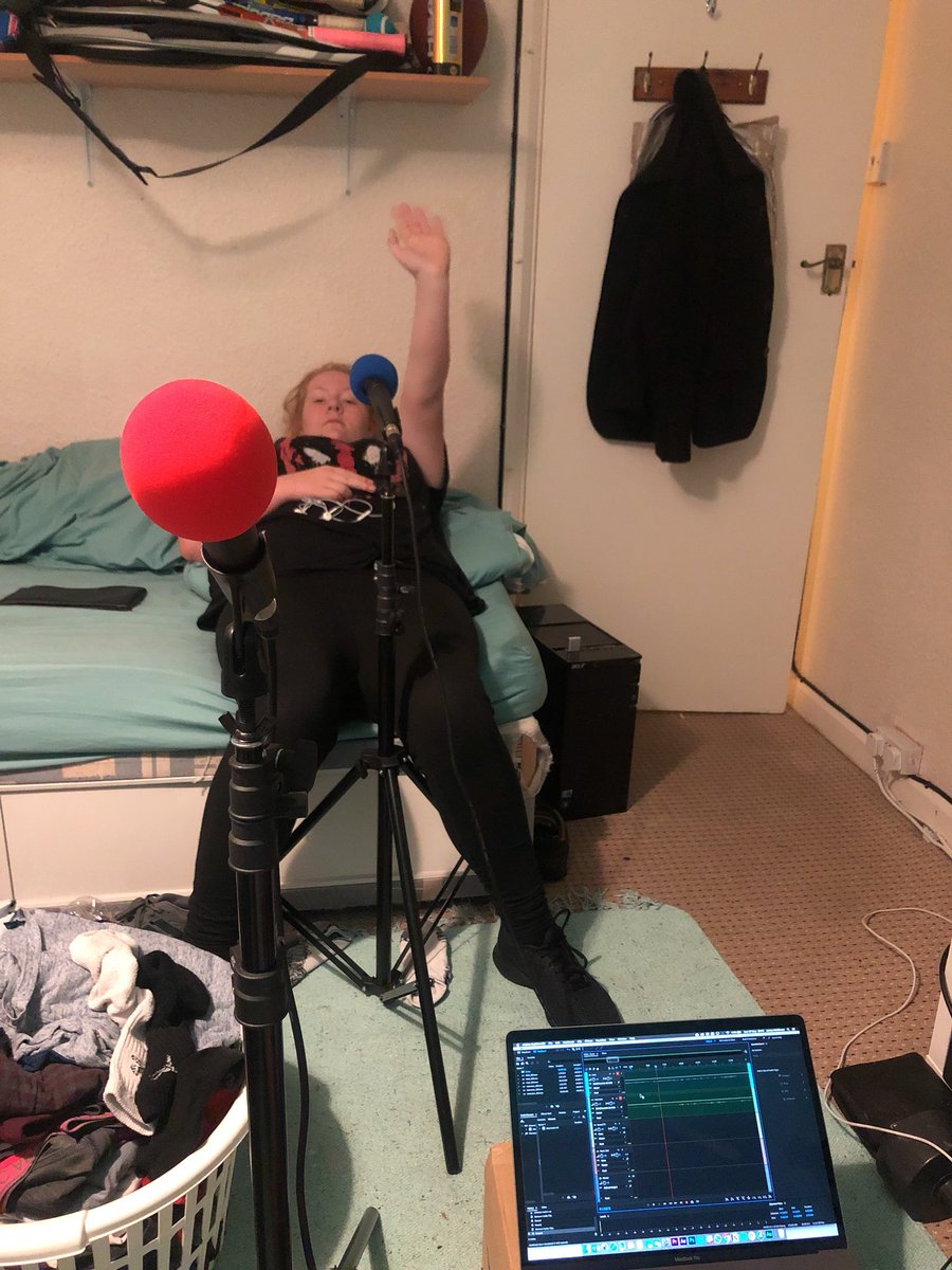 creatorspacee's tweet image. Making those ever high production podcasts... we got some cool mic covers as well!