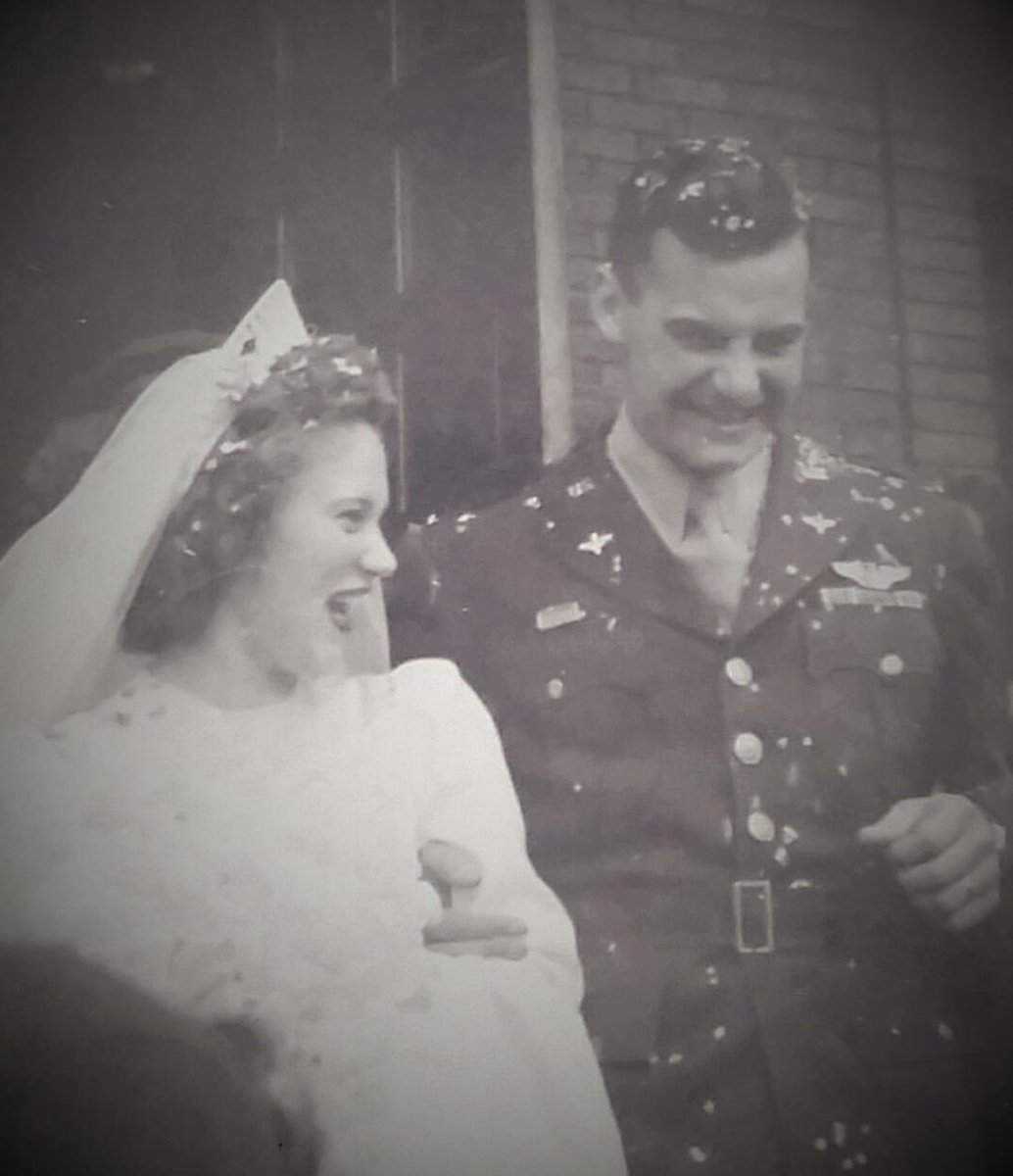 WallyGPX's tweet photo. *...and one day, he humbly returned from surviving 30 dangerous daylight bombing missions to marry my wonderful grandma...that day was November 25th, 1944.
#themightyeighth #mightyeighth #USA #8thaf #airforce #eighthairforce #leadcrew #thankyouforyourservice #thankyouforlovingme https://t.co/ak6sWyvWTo