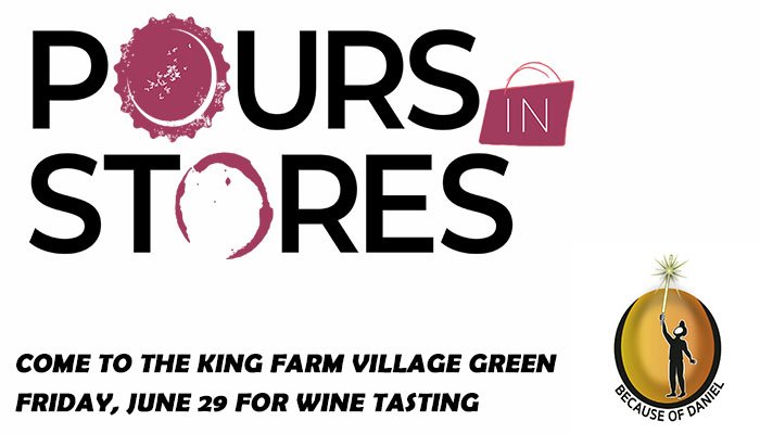 becauseofdaniel's tweet photo. The King Farm Village Center will be hosting a wine tasting event on June 29. All proceeds will benefit Because of Daniel, and we will have representatives there to speak on behalf of the organization. We hope to see you there! https://t.co/BAADfyeivx