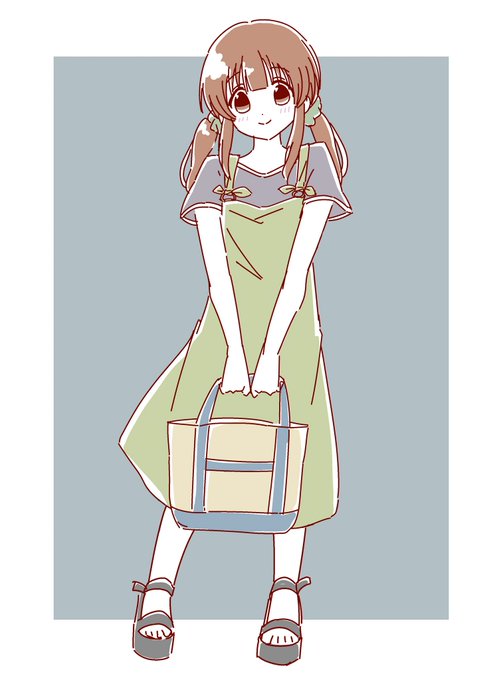 「bangs green dress」 illustration images(Oldest)