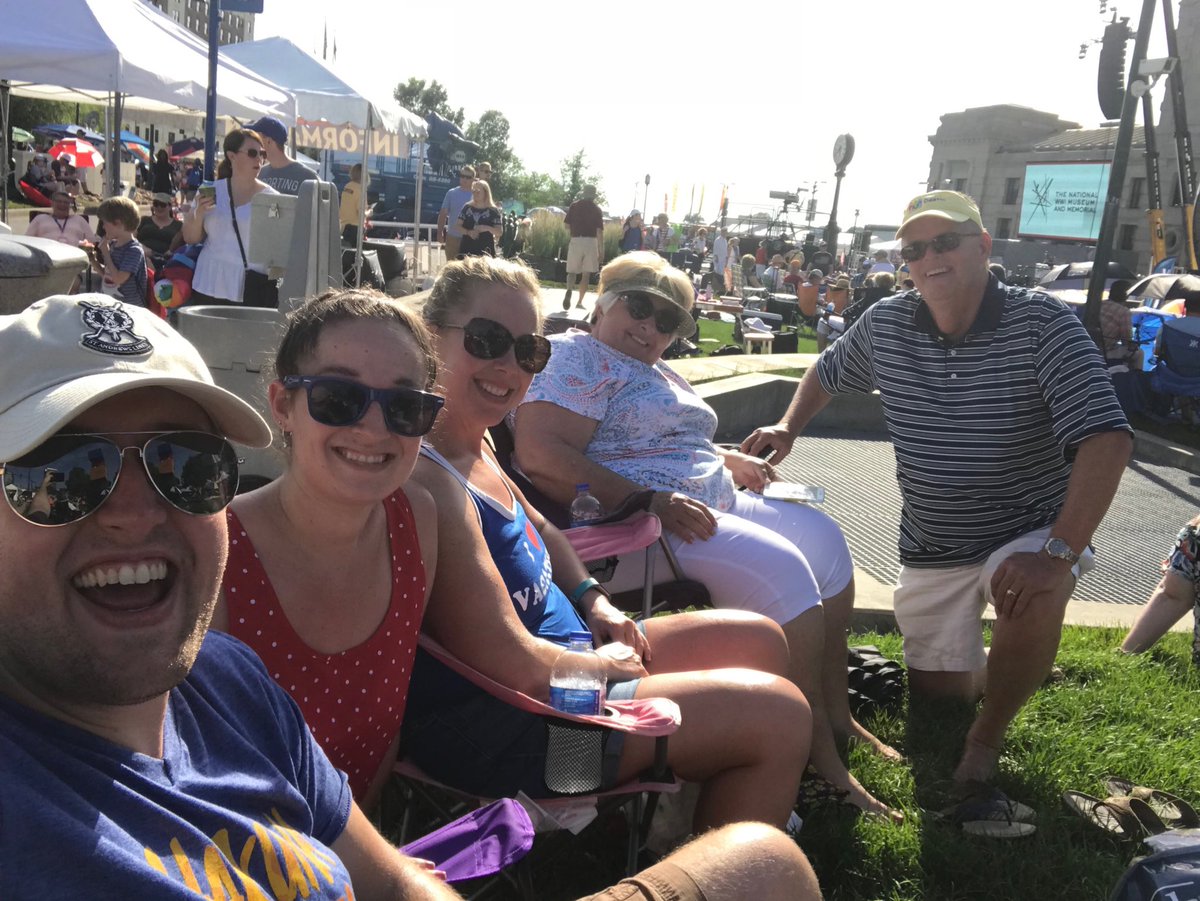 Enjoying the “beautiful weather” melting away. #Familytradition #celebrationatthestation #thankyouforyourservice #CelebrationKC #kcsymphony