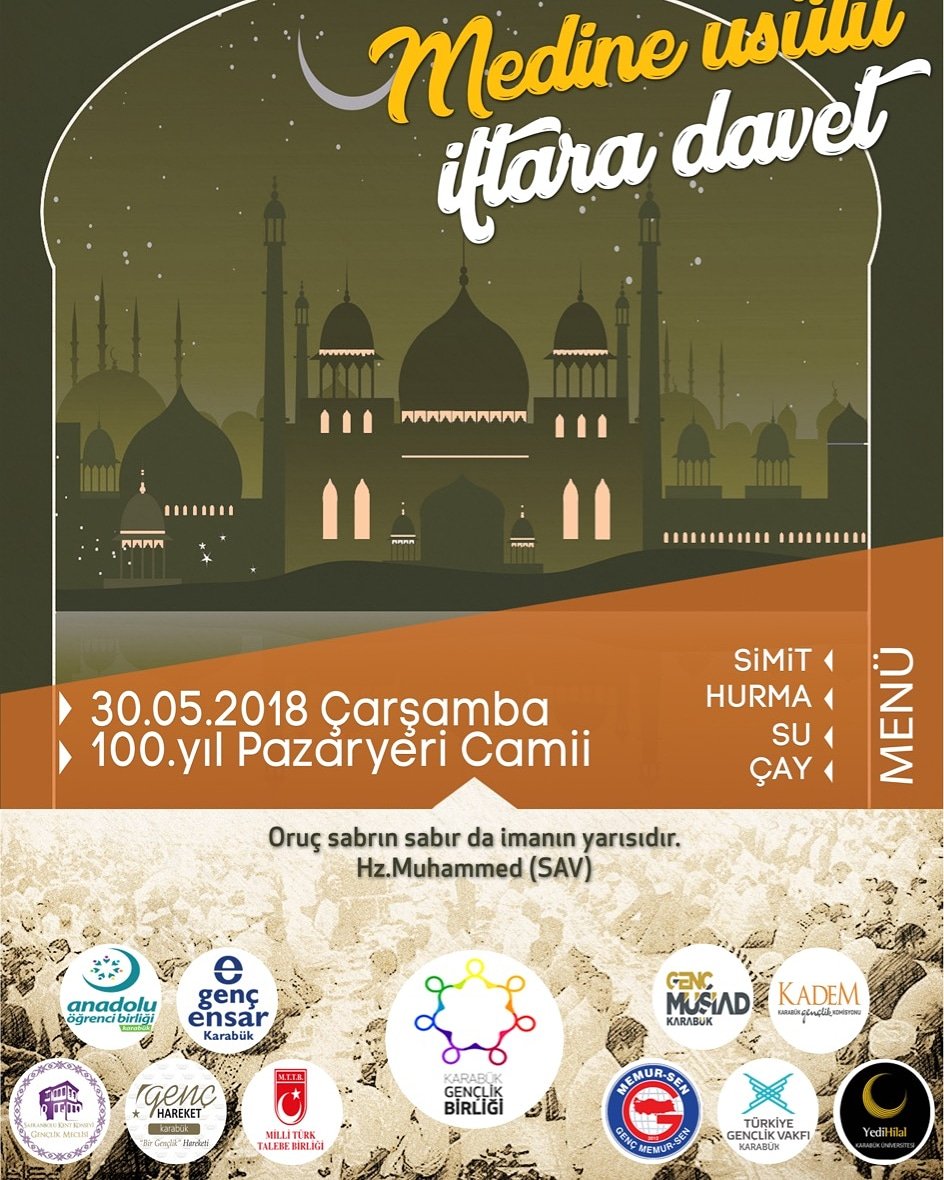 Karabük Gençlik Birliği olarak gerçekleşecek iftarımıza hepiniz davetlisiniz..Katılımlarınızı bekliyoruz. <a href="/beyhaneyup44/">Eyüp Beyhan</a>  <a href="/ADEMgenelmerkez/">ADEM Genel Merkez</a>