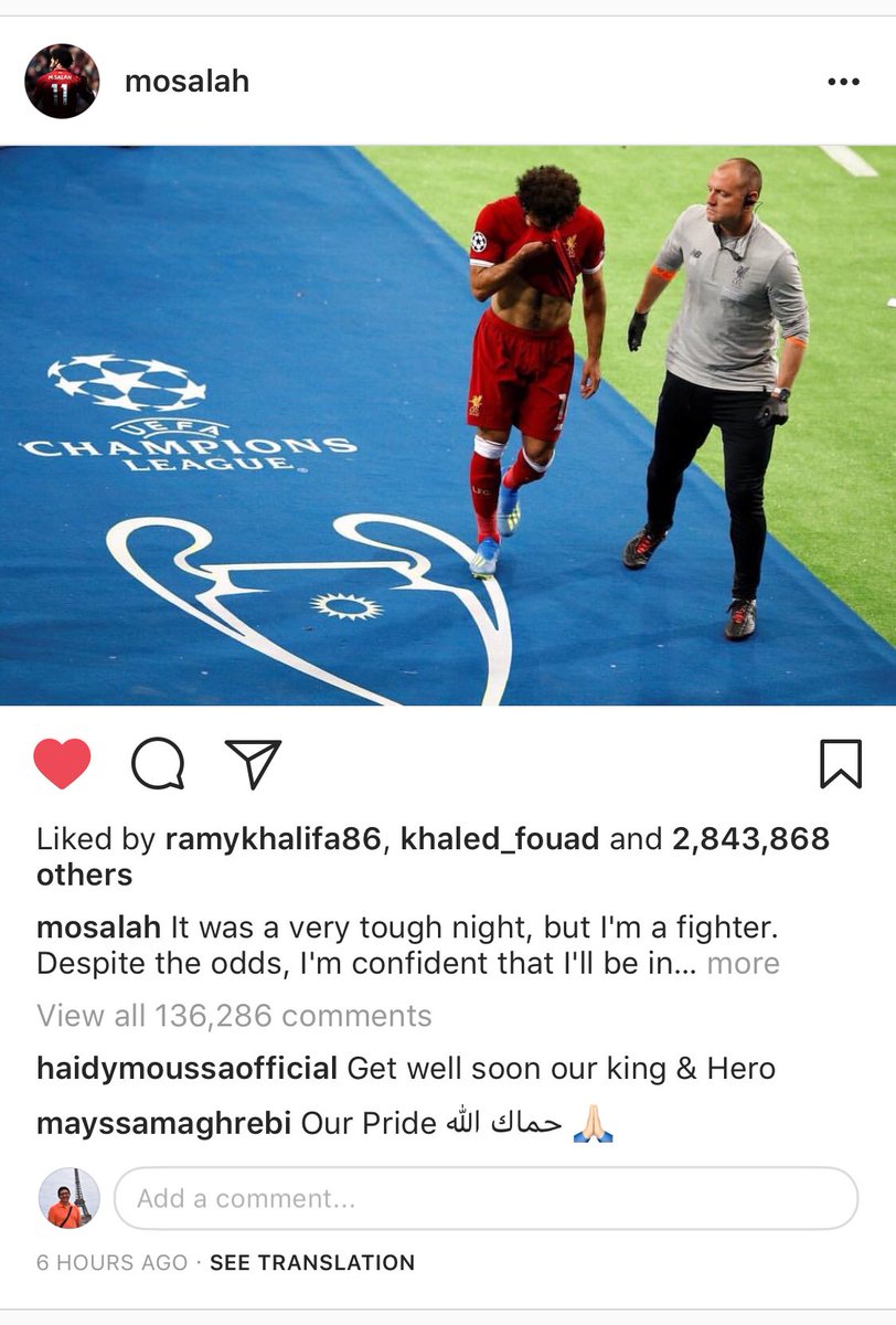 MohamadArafa's tweet photo. 3 million likes for @MoSalah instagram photo 😍😀, @MoSalah is the next president of Egypt 💪🏻😀 https://t.co/DZthq2gIx5