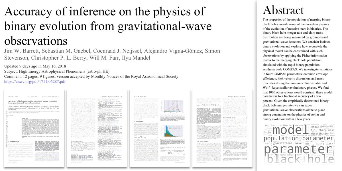 🔭 Accuracy of inference on the physics of binary evolution from gravitational-wave observations
✍️ Jim W. Barrett et al.
🔗 arxiv.org/pdf/1711.06287…
#HighEnergyAstrophysicalPhenomena  #astrophHE #astrophSR #physicsdataan