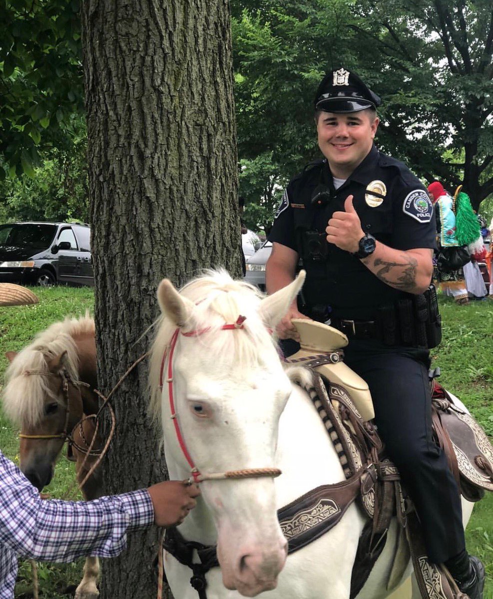 Officer Colin Lex ready to ride off into the sunset!