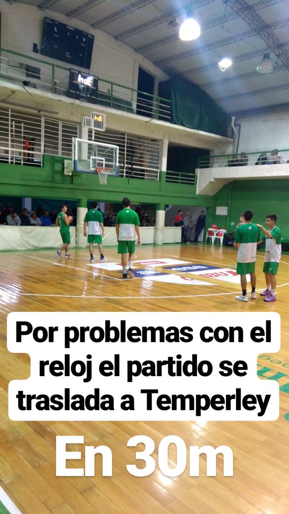 UnidosSportsmen's tweet photo. Se traslada el partido a Temperley

En 30m en Riobamba y Ayacucho https://t.co/FNp4RjVOjh