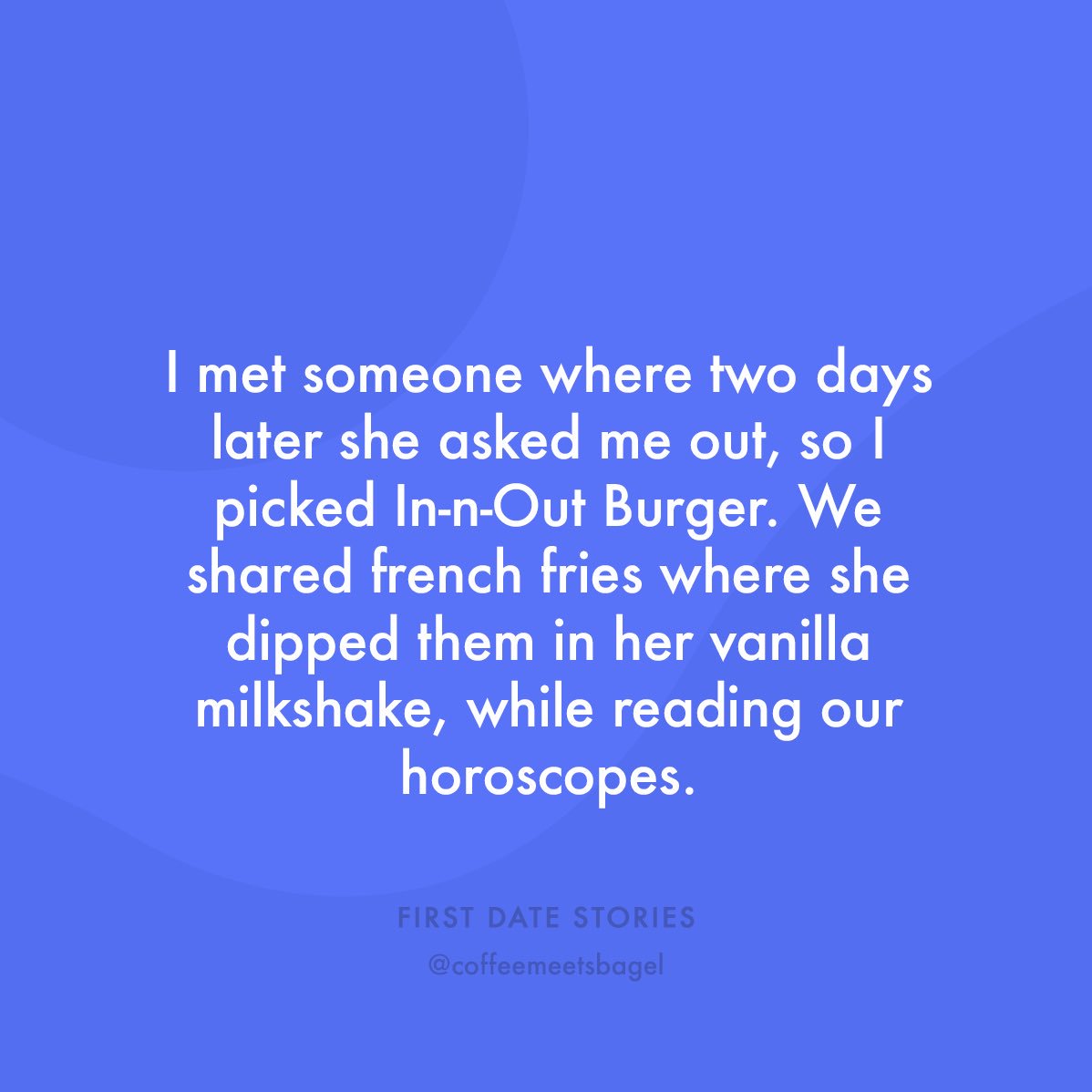 coffeembagel's tweet photo. Do people actually dip fries in milkshakes? The answer is YES! What has someone done on a date with you that was a bit unusual, but you loved it? #FirstDateStories #CoffeeMeetsBagel https://t.co/btuRv85hJa