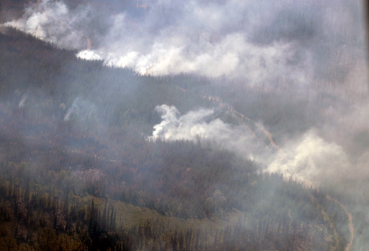 ADouglasPhotos's tweet image. Just back from a Forestry helicopter flight over the #AllieLake fire. This is the leading edge of the fire now at 2700 hectares. The fire was becoming more active while we were over the site, More coming @KamThisWeek #Kamloop
