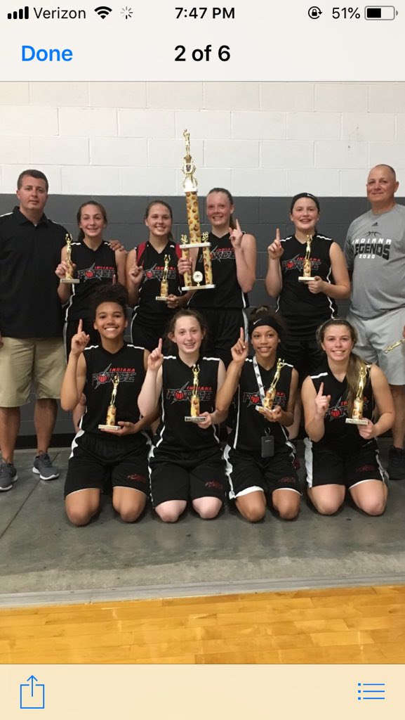 Congrats to Kyah and her Indiana force teammates for winning the Kings island BW’3s Memorial Day weekend tournament 5-0 for the victory