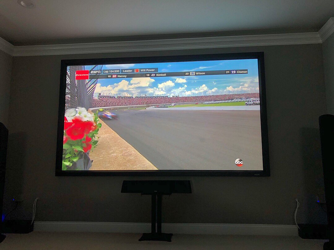 RandyStine's tweet photo. #MemorialDayWeekend #tradition #Indy500 Mama bent the TV rules to let Henry catch some of his first #Indianapolis500! Great to see @JonMcLaughlin perform and remember when @SNCmusic was there in 2015! #IndyCar #Indianapolis #Indiana #MemorialDay #JVCprojector #120inchscreen https://t.co/Wma9t7RxGZ