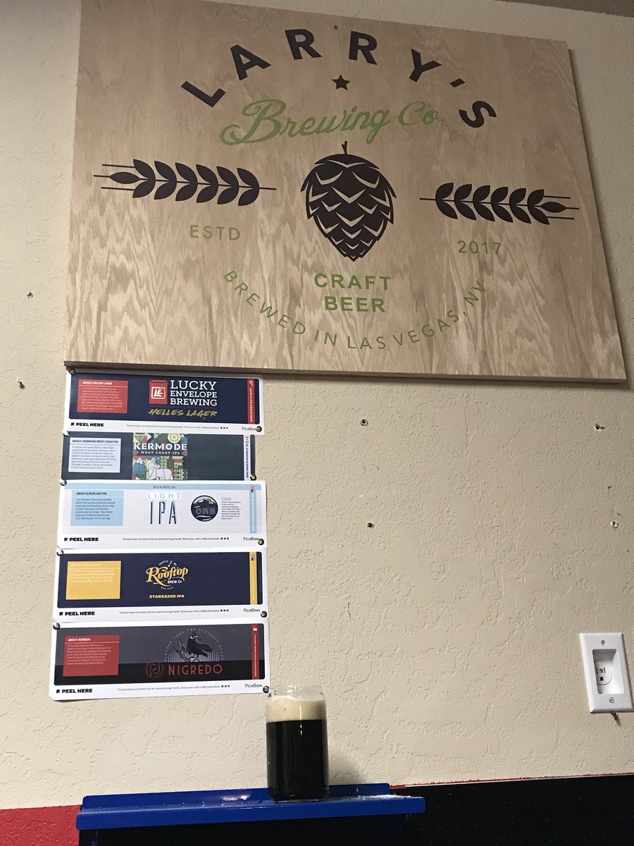 JrSamps9354's tweet photo. @picobrewbeer #picoc. Latest brew, Nigredo, next to my new garage wall decor my wife had made. https://t.co/lW6KAPReI5