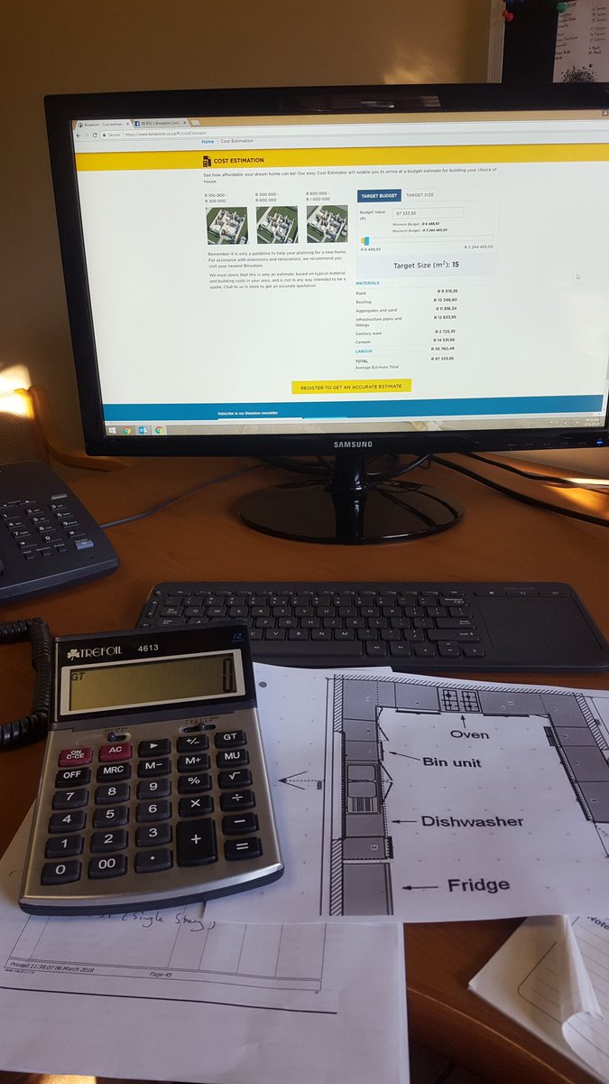 Laroq04's tweet image. Check out how cool the @BinastoreSA Cost Estimation page is by clicking on this link bit.ly/2I39F7R. Shows me exactly what my budget will be for my kitchen I want to renovate. #BinastoreSA