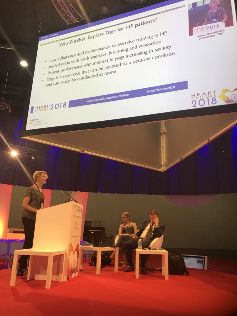 LeonieKlompstra's tweet photo. Start your day with (medi)Yoga: @Anna_Submitting: alternative ways to be #physicalactive for #patients with #heartfailure. Join the Hub Ljubljana #HeartFailure18 https://t.co/T6aQ3QM5jN