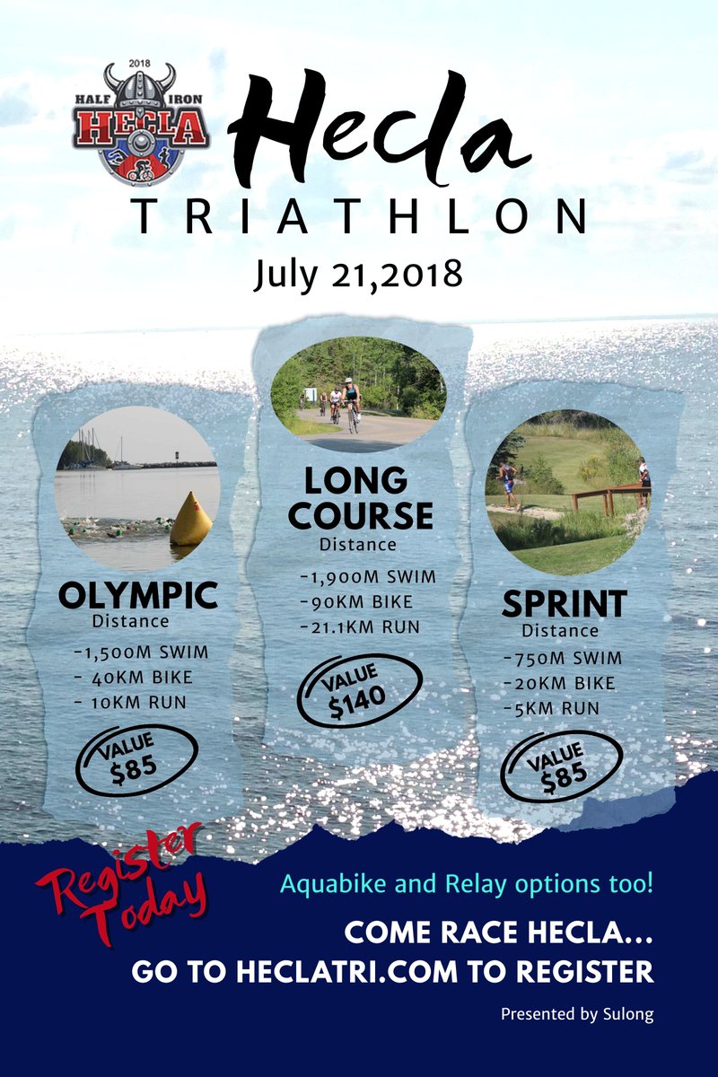 Heclatri's tweet photo. Take the plunge and register for the Hecla Triathlon, July 21st. Save $10 by registering before June 1st!  https://t.co/2qXv7SJzOQ   
@sulongtriathlon @TribalisticTri @pinawasport @MbTri @Woodcockcycle   @RaceWindburn #heclatri #trimb #swimbikerun https://t.co/JEppJpcmXs