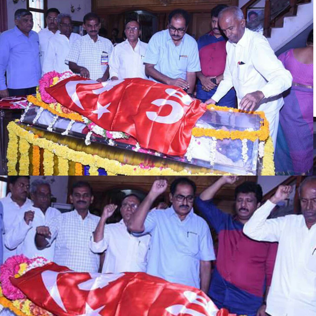 NaikSeetharam's tweet photo. కామ్రేడ్ మాదాల రంగారావు గారికి జోహార్ జోహార్లు తెలిపిన CPM రాష్ట్ర కార్యదర్శి తమ్మినేని వీరభద్రం,తదితరులు... https://t.co/K1VeHldxqJ
