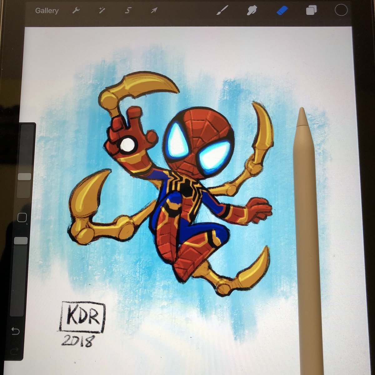 #Spider-Man #AvengerInfinityWar used procreate in iPad 6th gen.