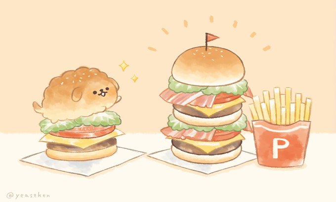 「ハンバーガー チーズ」のTwitter画像/イラスト(古い順)