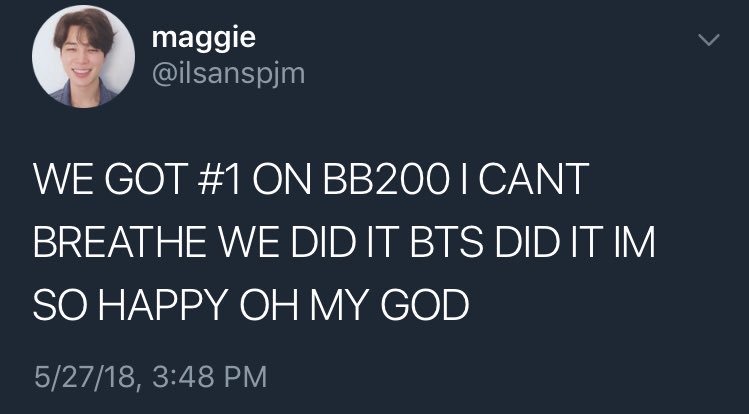 when LY: Tear charted at #1 on BB200 and we literally witnessed hitsory being made (‘: