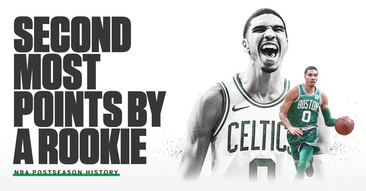 espn's tweet image. What a run from @jaytatum0 ☘️