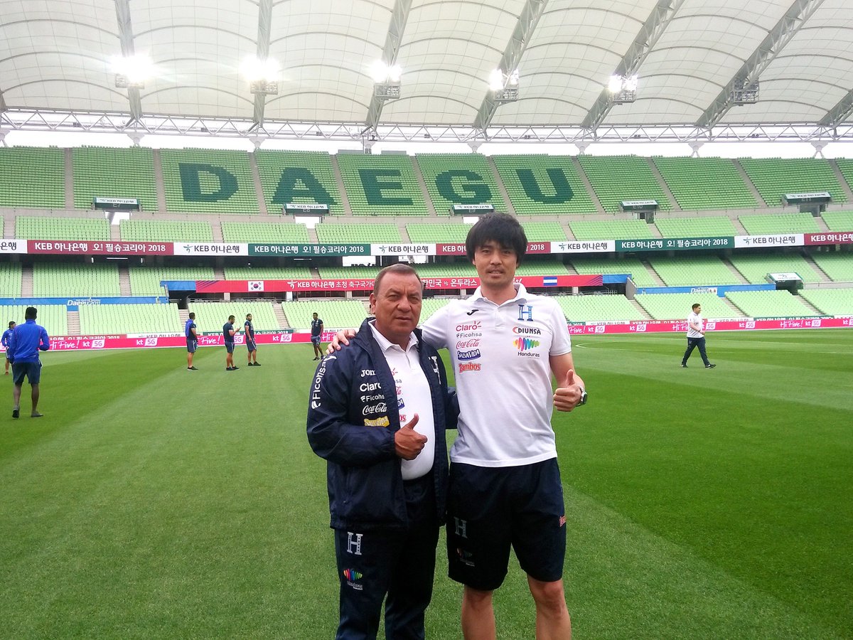 山野陽嗣 Yoji Yamano 昨日 ホンジュラスa代表と今夜の韓国代表 戦の試合会場である大邱 テグ スタジアムを視察 収容人数６万６４２２人 この素晴らしい環境で素晴らしい相手 韓国代表 と 最高の仲間たち ホンジュラス代表 と共に戦える事に幸せを