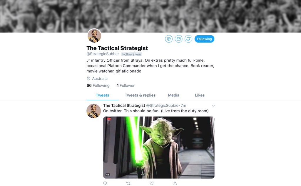 WarintheFuture's tweet image. I am getting on board this new feed early - can’t wait to see where this goes, but leading with a Yoda gif from the Duty Room is a kind of auspicious start | #MaximumLearning @StrategicSubbie @ArmchairMajor #ArmchairSubbie