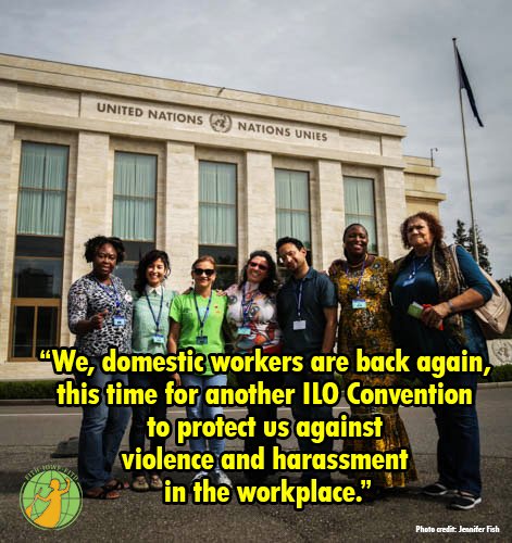 IDWFED's tweet photo. https://t.co/J9PyoSkIEO The invisible violence we must bear in our workplaces as women&as #domesticworkers is 1 of the most pervasive injustices inflicted into our sector but we're at #ILC2018 to make sure this will come to an end #StopViolenceAgainstDomesticWorkers #StopGVatWork https://t.co/3T0JbaqRI9