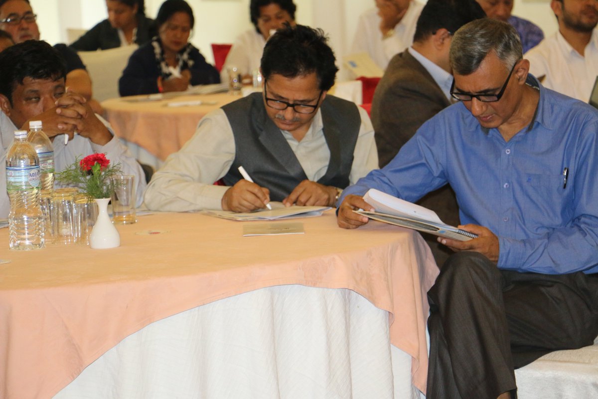 UNDPNepal's tweet image. NOW: UNDP &amp;amp; GoN’s joint project on &quot;Developing climate resilient livelihoods in the vulnerable watershed in Nepal&quot; funded by @theGEF taking final shape. Stakeholders ready to provide their inputs for finalization of the project proposal at the #ValidationWorkshop