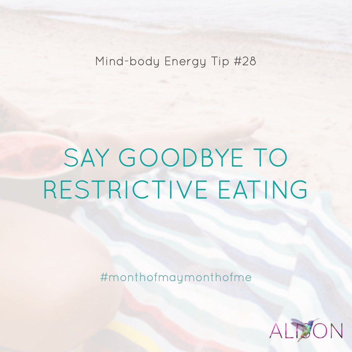 HealthyAli's tweet photo. Day 28: Say Goodbye to Restrictive Eating

This is a topic very close to my heart and it’s the reason I wrote my Free Guide to Eating With Pleasure, which you can download on my website https://t.co/ClrU2JDG4d

#monthofmaymonthofme
#may #monthofme https://t.co/QRfYbjR94J