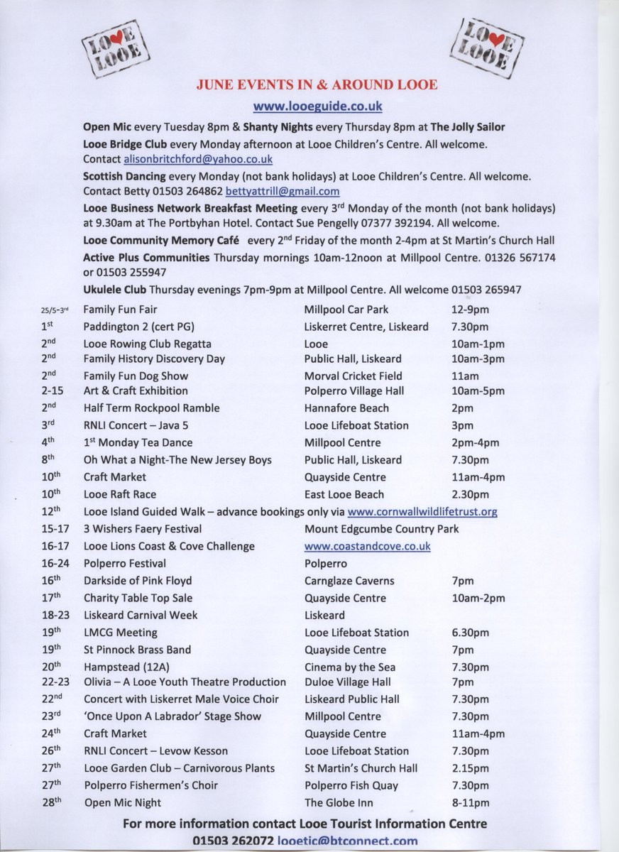 June events #lovelooe