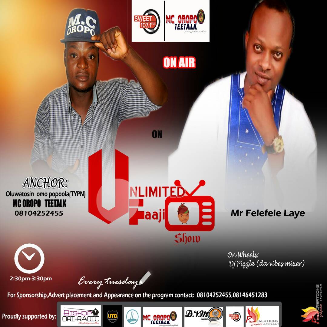 McTeetalk_Typn's tweet photo. Itz Democracy Day Show
On #Unlimited_Faaji @sweetfm1071
#with @McOropo_Teetalk
BY: 2:30-3:30pm #This_TUESDAY.
TUNEIN https://t.co/KLxh4AsbNm