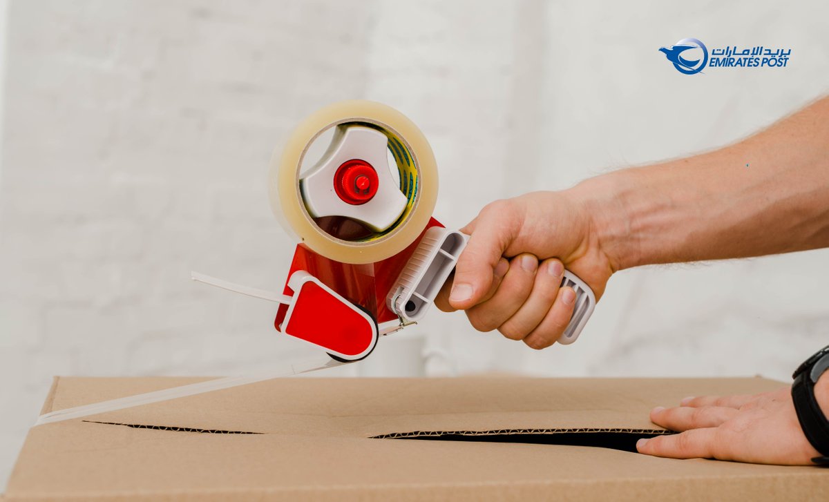 EmiratesPostUAE's tweet image. Seal the parcel securely using strong tape along all openings #EPTips