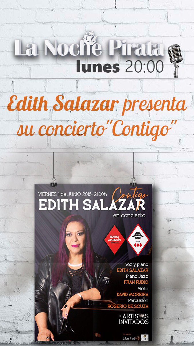 Hoy tendremos en <a href="/lanochepirata/">La Noche Pirata</a> a Edith Salazar fue profesora de OPERACIÓN TRIUNFO y nos cantará una canción y contará secretos de OT CON <a href="/lizemiliano/">Liz Emiliano</a> <a href="/MiguelGH_17/">Miguel Vilas</a>  <a href="/kathysamores/">..Kathy Sandoval!★</a> <a href="/PipiEstrada1/">Pipi Estrada</a> @PetraGHRV <a href="/YolaBerrocal/">Yola Berrocal</a> <a href="/djmoises1/">DJ MOIS</a>