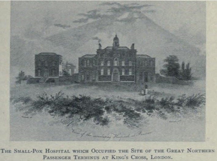 Railwaypast's tweet photo. The Smallpox Hospital that occupied the site of the King's Cross Passenger Terminus - https://t.co/naH3YM6dXd