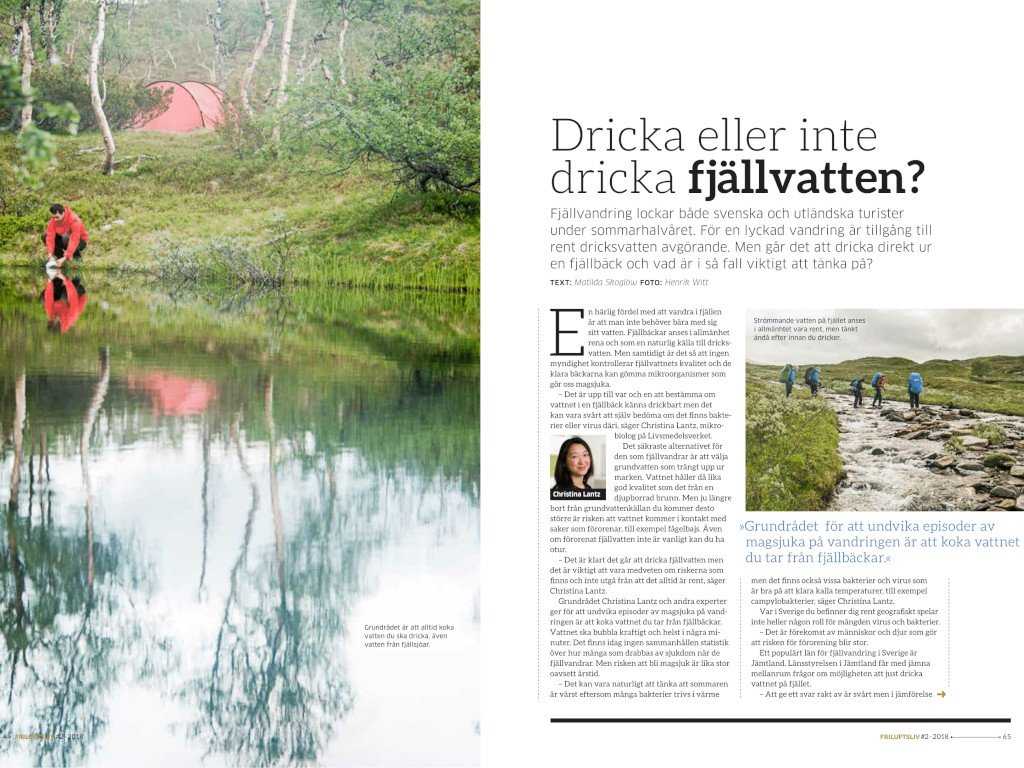 matildaskoglow's tweet photo. "Dricka eller inte dricka fjällvatten?" Läs gärna min senaste artikel i Magasinet Friluftsliv 💦 @Frilufts https://t.co/xSWa6aSoKW