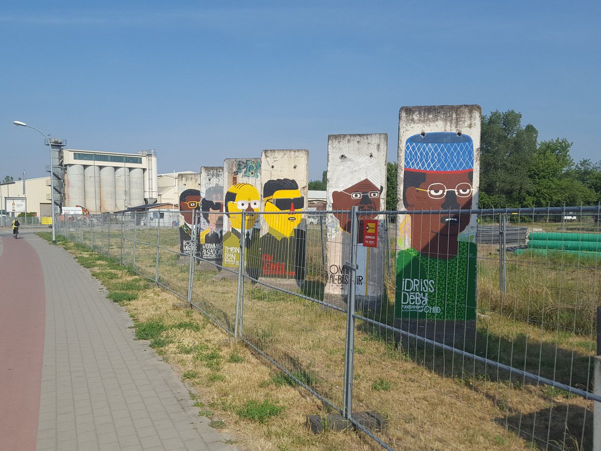 A few pieces of the Berlin wall somewhere outside of Berlin in #kleinmachnow #StreetArt in #Berlin the secret #eastsidegallery