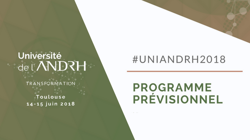 ANDRH_Officiel's tweet photo. 📢🔜[Événement] #UniANDRH2018 : le programme prévisionnel est en ligne ❕Rejoignez-nous les 14 et 15 juin à Toulouse pour l'Université de l'@ANDRH_Officiel❕
📖 Programme : https://t.co/LZLu2fqyew
➡️ Inscriptions [adh. 🔒] : https://t.co/NTrqX9Zwn6 https://t.co/K5uDdEWtkC