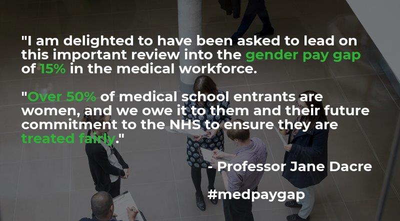 Committed to ensuring women are treated fairly - President <a href="/DacreJane/">Dame Jane Dacre</a> will lead review in a bid to eliminate 15%  #NHS medical workforce gender pay gap. 
Members encouraged to share their experiences using #medpaygap