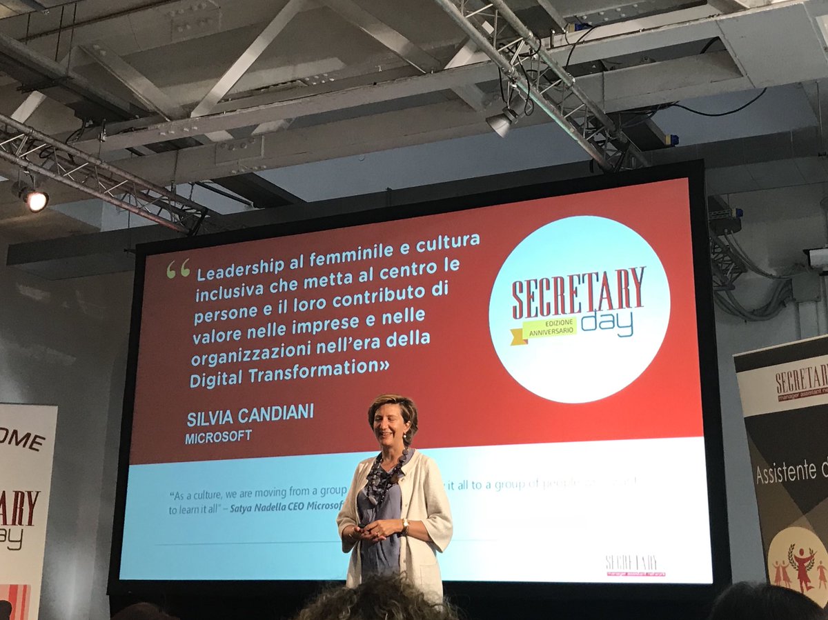 Il CEO di Microsoft Italia è donna ed è una del 3% di manager donne in Italia. #SecretaryDay