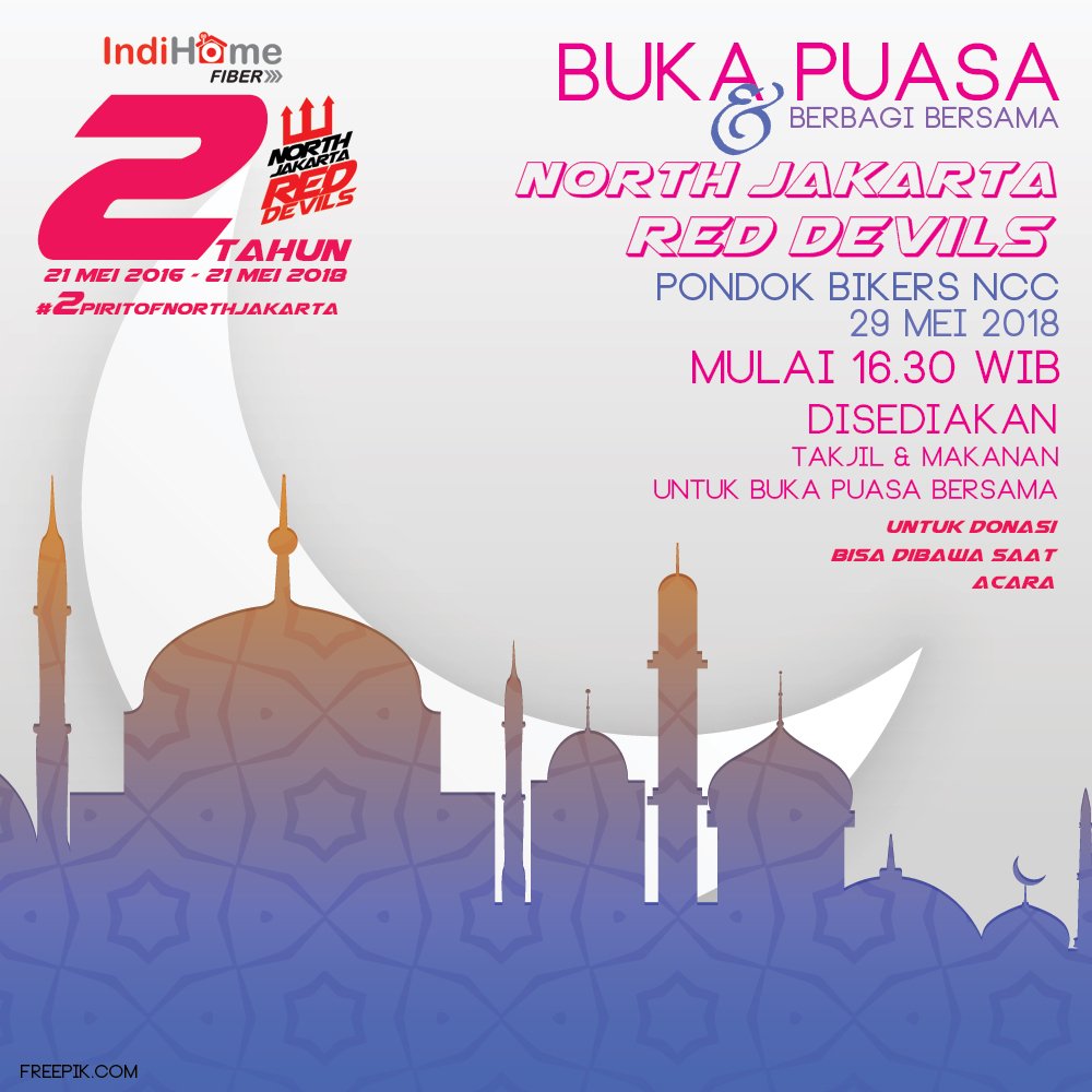 NJRedDevils's tweet image. gengs

tanggal 29 besok kita ada syukuran ultah ke-2

di ultah ke-2 kita akan berbagi 222 paket makanan dan takjil gratis, 

yuk yang mau ikutan tinggal datang aja kok :)