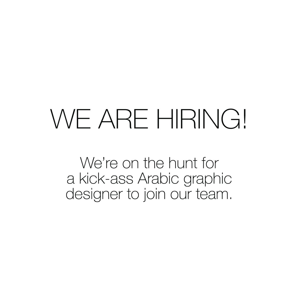 Fred_Creative's tweet image. We are on the hunt for a talented, hardworking multi disciplined Arabic graphic designer. Must be a team player, with excellent English looking for a challenging full-time or part-time position. Please send your CV and portfolio to info@we-are-fred.com