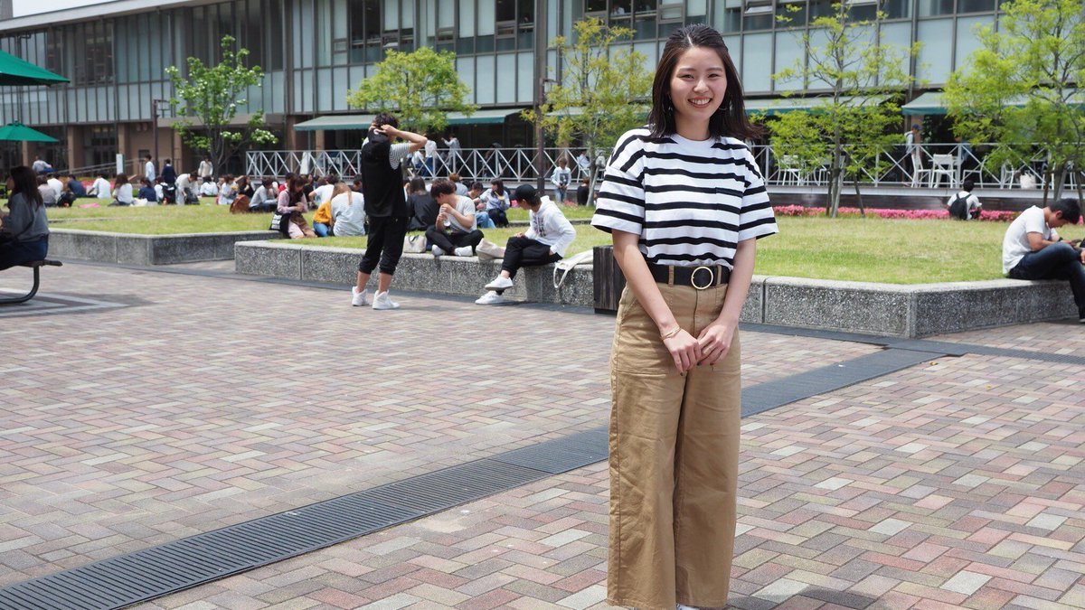 ট ইট র 阪南大学 Hannan University Hannan Fashion Snap 経営情報学部1回生のちひろさん 普段からguで洋服を買うことが多いそうで 今回もguコーデだそうです 半袖を今シーズン初おろししたそうです フレッシュな笑顔が可愛らしかったです